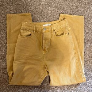 Pacsun high rise straight jeans yellow